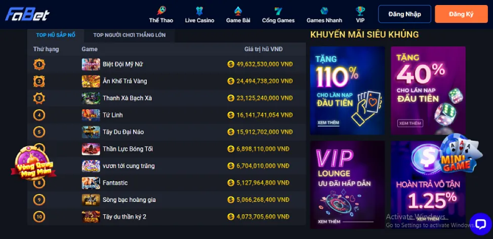 Người chơi tận hưởng các chương trình khuyến mãi và ưu đãi độc quyền từ 8kbrt win